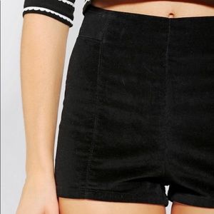 Kimchi blue velvet high waisted shorts